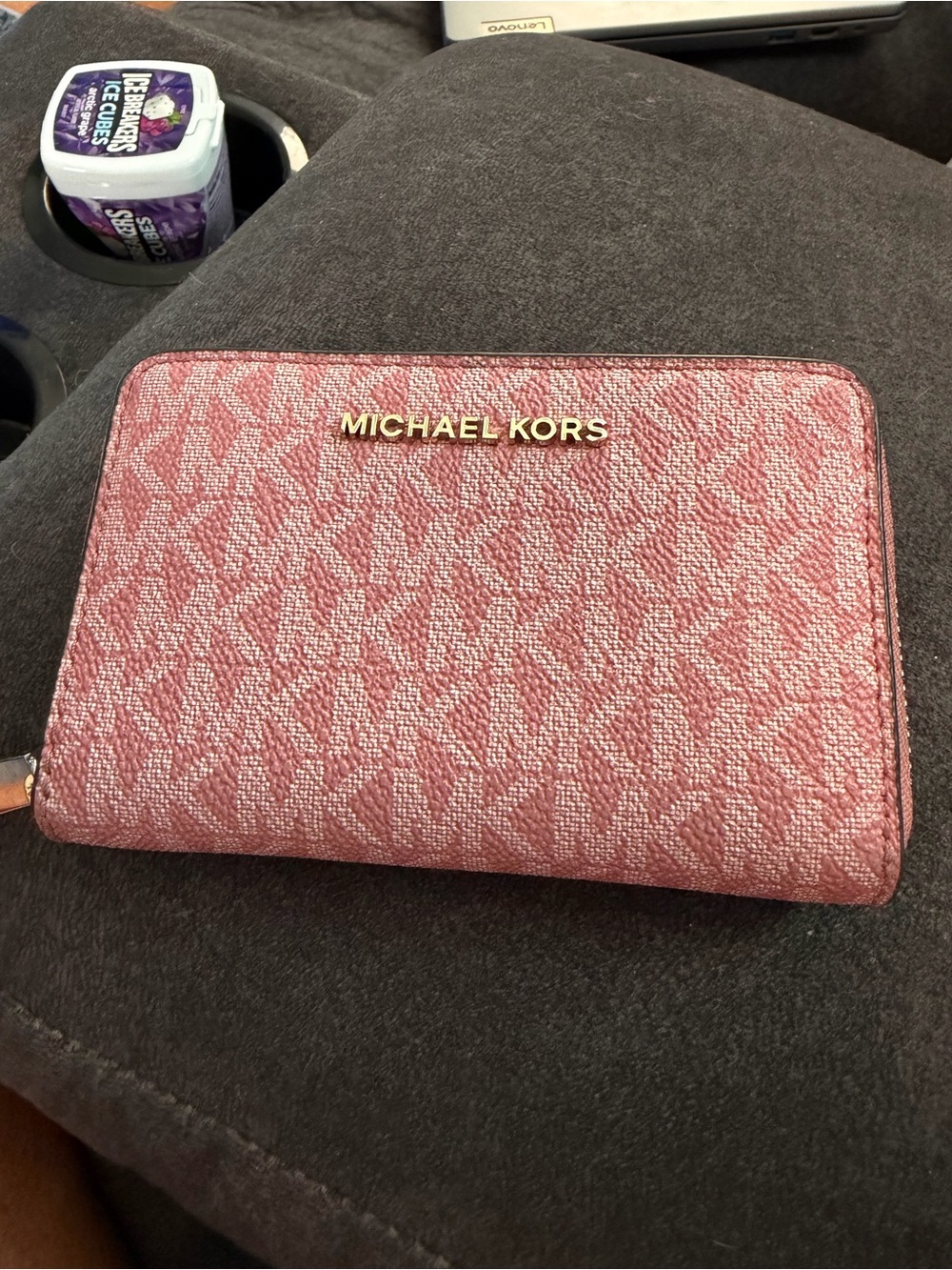 Michael Kors Rose Pink Signature Zip-Around Wallet